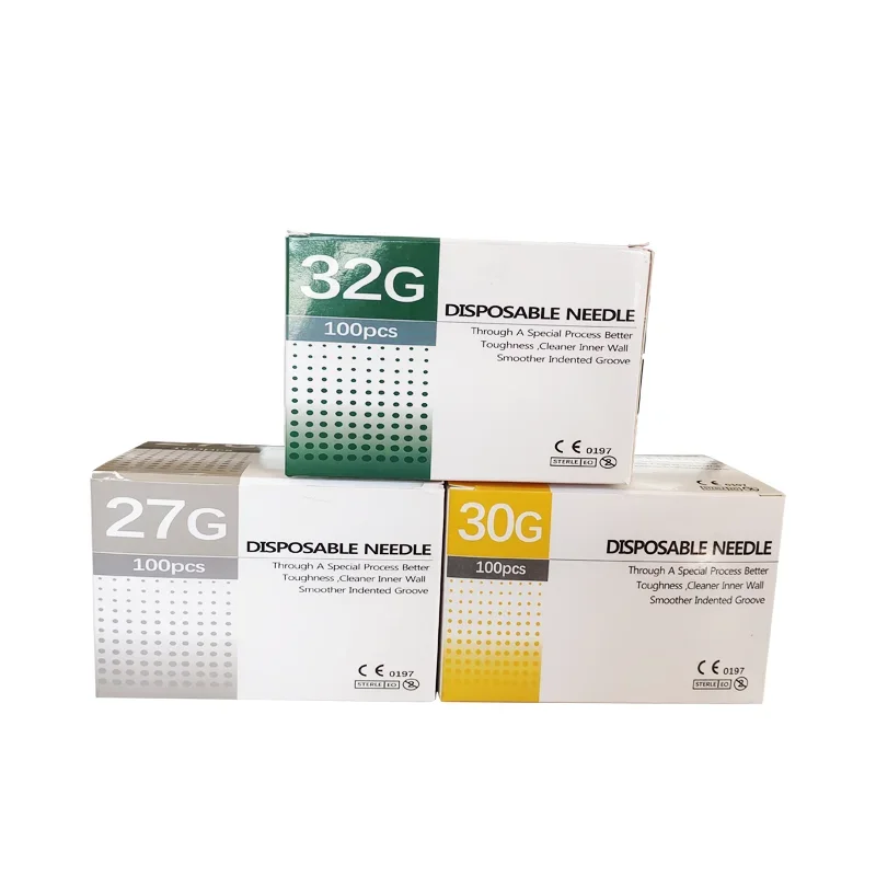 Small Painless Needle 30G 31G 32G 34G 4mm 13mm Sterile Packaged for Teeth Irrigation Care Tool Parts