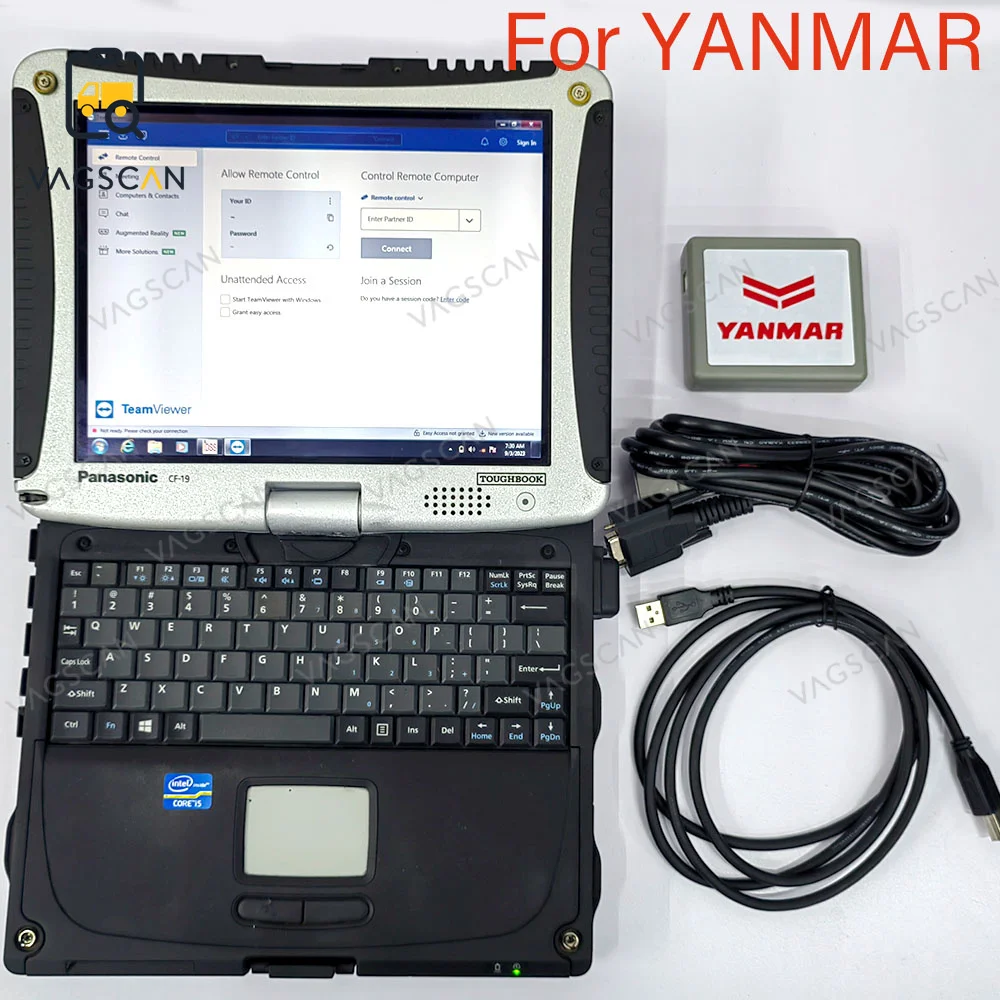 CF 19 Laptop do Yanmar narzędzie diagnostyczne zaburta/motorówka/falownica, nadaje się do 225 koparki z silnikiem wysokoprężnym rtęci