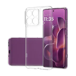 Ultra-Thin Crystal Clear Silicone Phone Case - Soft and Stylish Back Cover for Motorola Edge 60 Fusion (Clear)