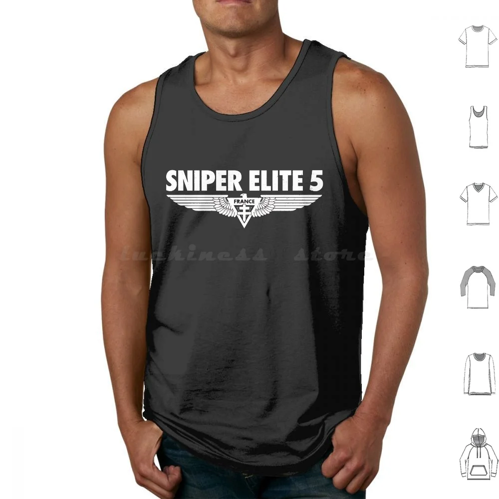 Sniper Elite 5 Canotte Gilet Senza Maniche 5 Sniper Elite Gaming Elite Sniper Rifle Army Gamer Arma Gun Rpg Call Duty Series