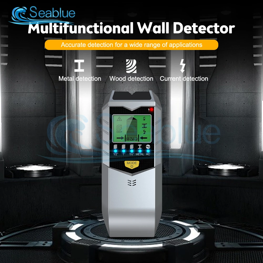 SH402 Wall Stud Finder Sensor Wall Scanner 5 in 1 Electronic Detector Edge Center Detect Wood Beam/Metal/AC Live Wires Inside 2