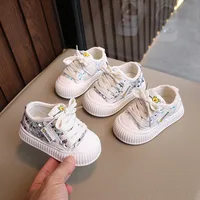 Children Elegant Sneakers for Girls 2024 Spring Autumn Fashion Korean Style Comfortable Soft Cute Cartoon Sequins Casual Shoes 1