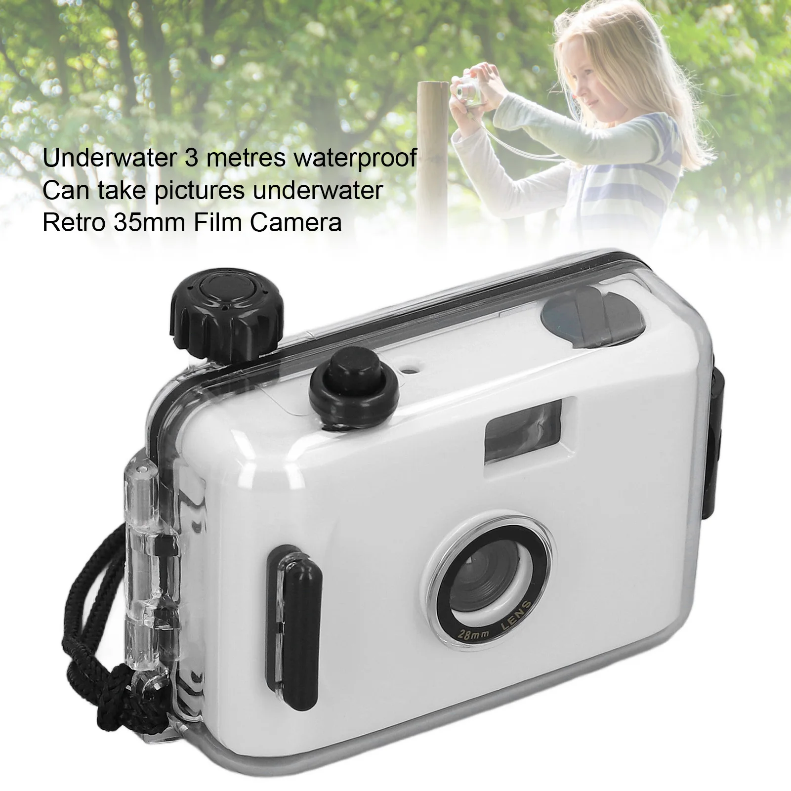 35mm Reusable Film Camera with Waterproof Case for Snorkeling with Shutter Speed 1/100s F/9 28MM Lens 35mm Reusable Film Camera 1