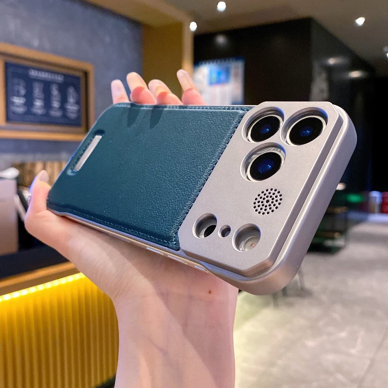 Magsafe Magnetic Frameless Leather Case with Wireless Charging and Heat-Resistant Bumper