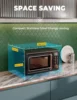Microwave Oven, SIMOE Retro Small Countertop Microwave 0.7 cu. ft. 700W with 8 Auto-cooking Set(Black) 5