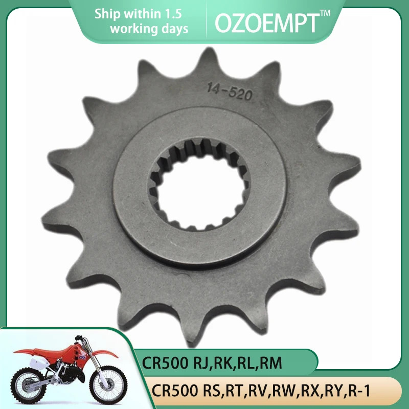 La Ruota Dentata Anteriore Del Motociclo Ozoempt 520-14T Si Applica A Cr500 Rj,Rk,Rl,Rm 88-91 Cr500 Rn,Rp,Rr 92-94 Cr500 Rs,Rt,Rv,Rw,Rx,Ry,R-1