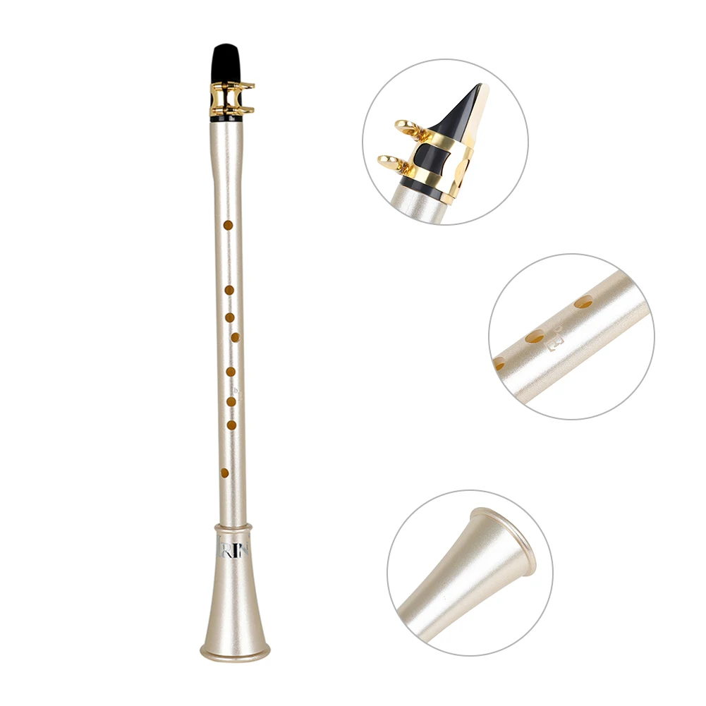 Portable Compact Clarinet Sax ABS Resin Mini Pocket Saxophone Clarinet Easy To Learn Musical Instrument for Beginners Practice