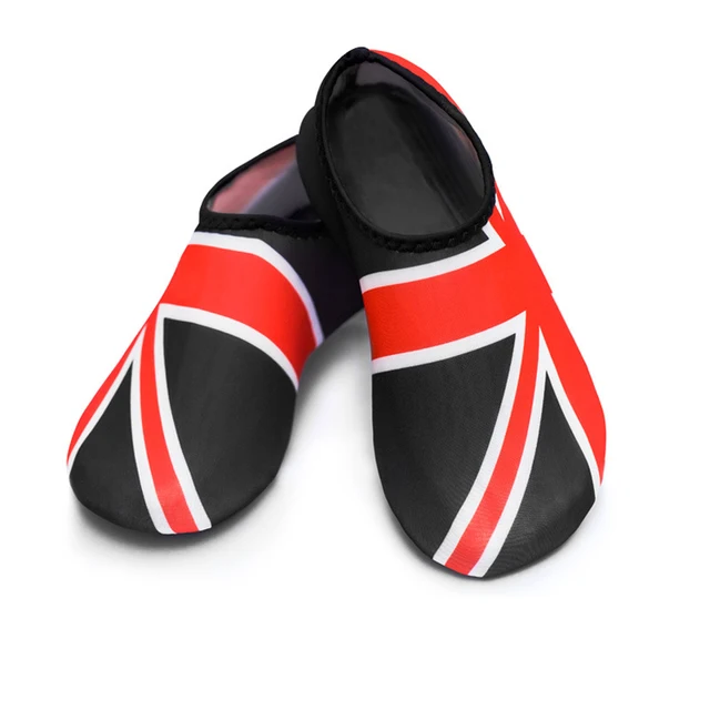 Men Beach Aqua Socks Women Kid Swimming Water Sport Barefoot Sneaker Gym Yoga Fitness Dance Swim Surfing Diving Snorkeling Shoes Flag