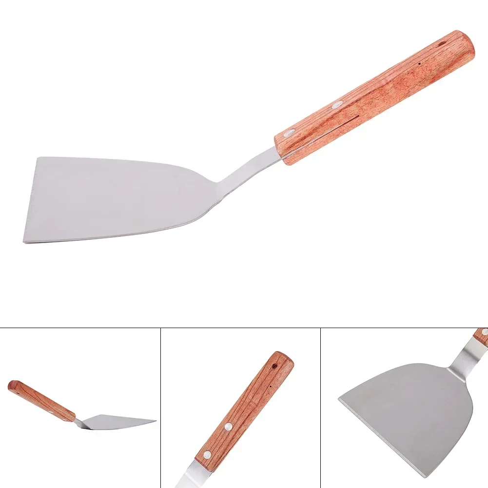 1pc Burger Turner 26x11.8cm Stainless Steel Steak Pancake Grill Spatula Cookware For Pans Cakes Steaks Dishes Cooking Utensils silicone frying shovel,barbecue tools,steak frying shovel,spatula turner