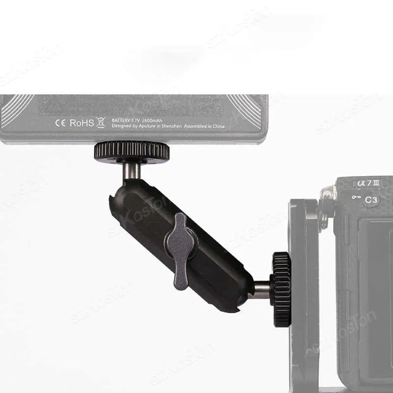Doppelkugelkopf Magic Arm 1/4 Zoll Schraube CNC für SLR Kamera Stativkäfig Rig LED Video Licht Mikrofon Feldmonitor – Detail 5