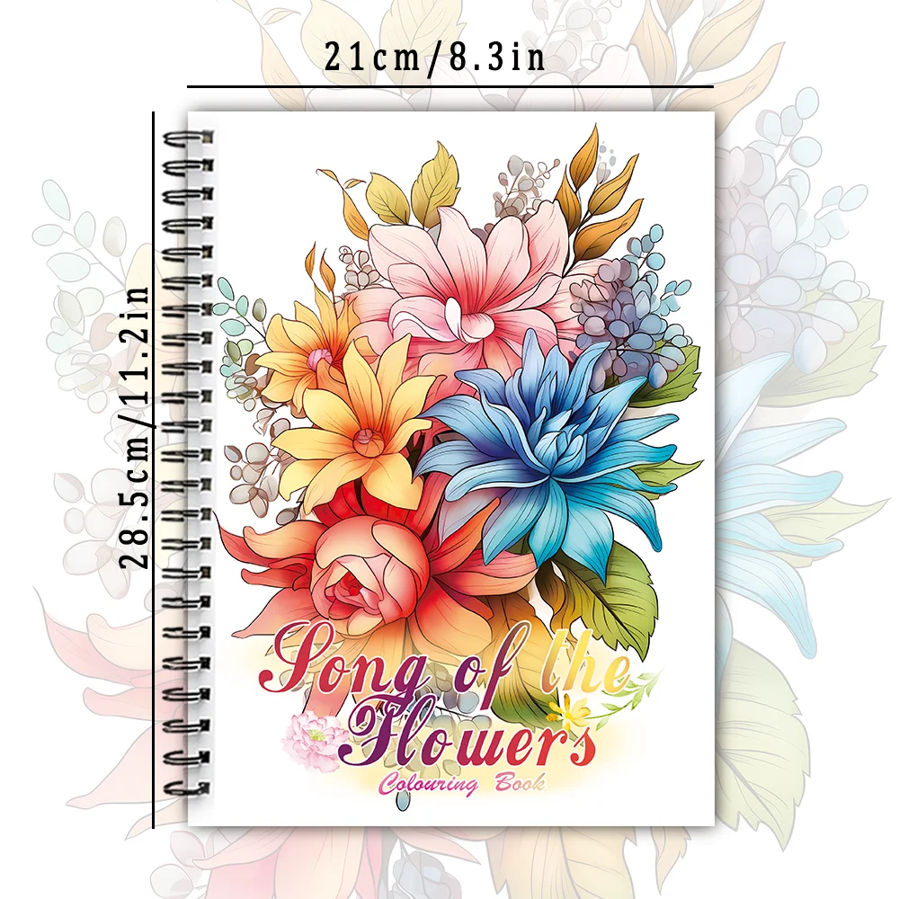 Women's Spiral Colouring Book - 30 Sheets 11.3x 8.3 inch, Stress Relief Colouring Book, Birthday Gift, Holiday Party Gift 2