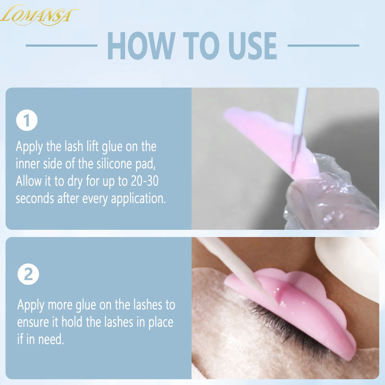 Eyelash Glue Lomansa Korea 5ml Strong Lash Lift For Lash Lifting And Curling Perm Adhesive Makeup Tool