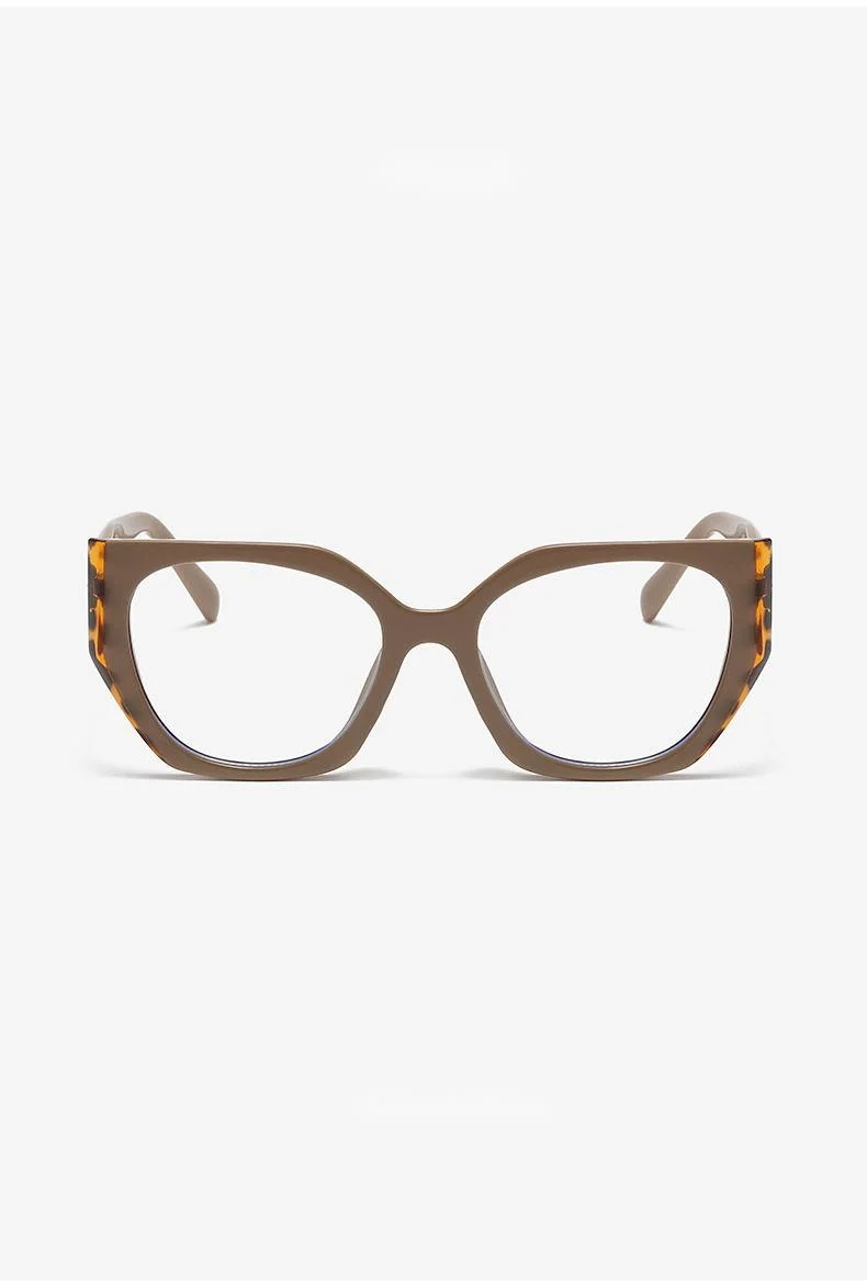 New Splicing Color Contrast European and American Personalized Cat Eye Flat Mirror Anti Blue Light Net Red Eye Frame Trendy Decorative Mirror Frame_voghion.com