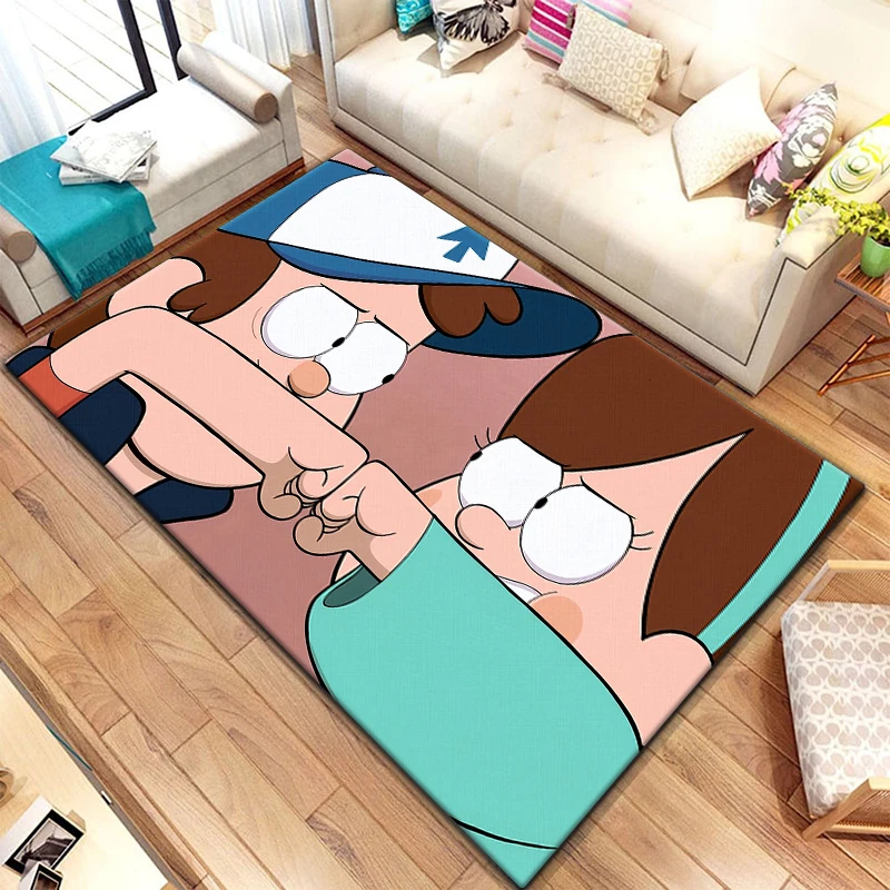 Film Gravity Falls HD Large Printed Carpet,Living Room Decor,Sofa,Table,Rug.Picnic,Camping,Outdoors,Door,Bedroom,Toilet Mat.