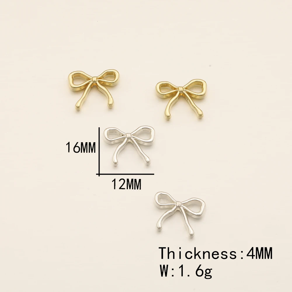 Cordial Design 100Pcs 12*16MM Jewelry Accessories/Hand Made/DIY/Cute Bracelets Making/Jewelry Findings & Components/Bow Charms - cordial