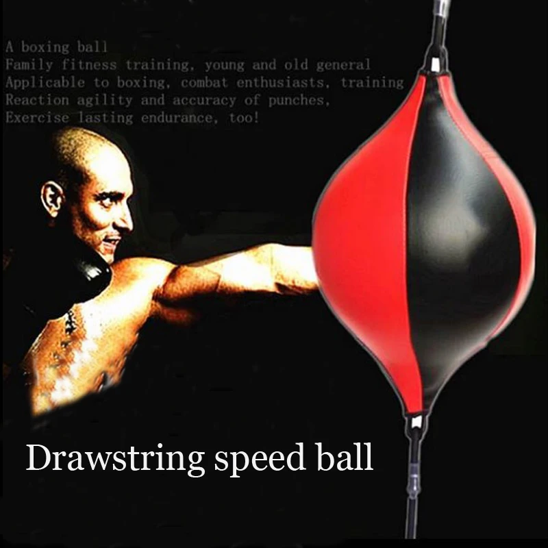 PU Boxing Training Punching Bag Fitness Muay Thai Double End Boxing Speed Ball Pear Inflatable Equipment Bodybuilding