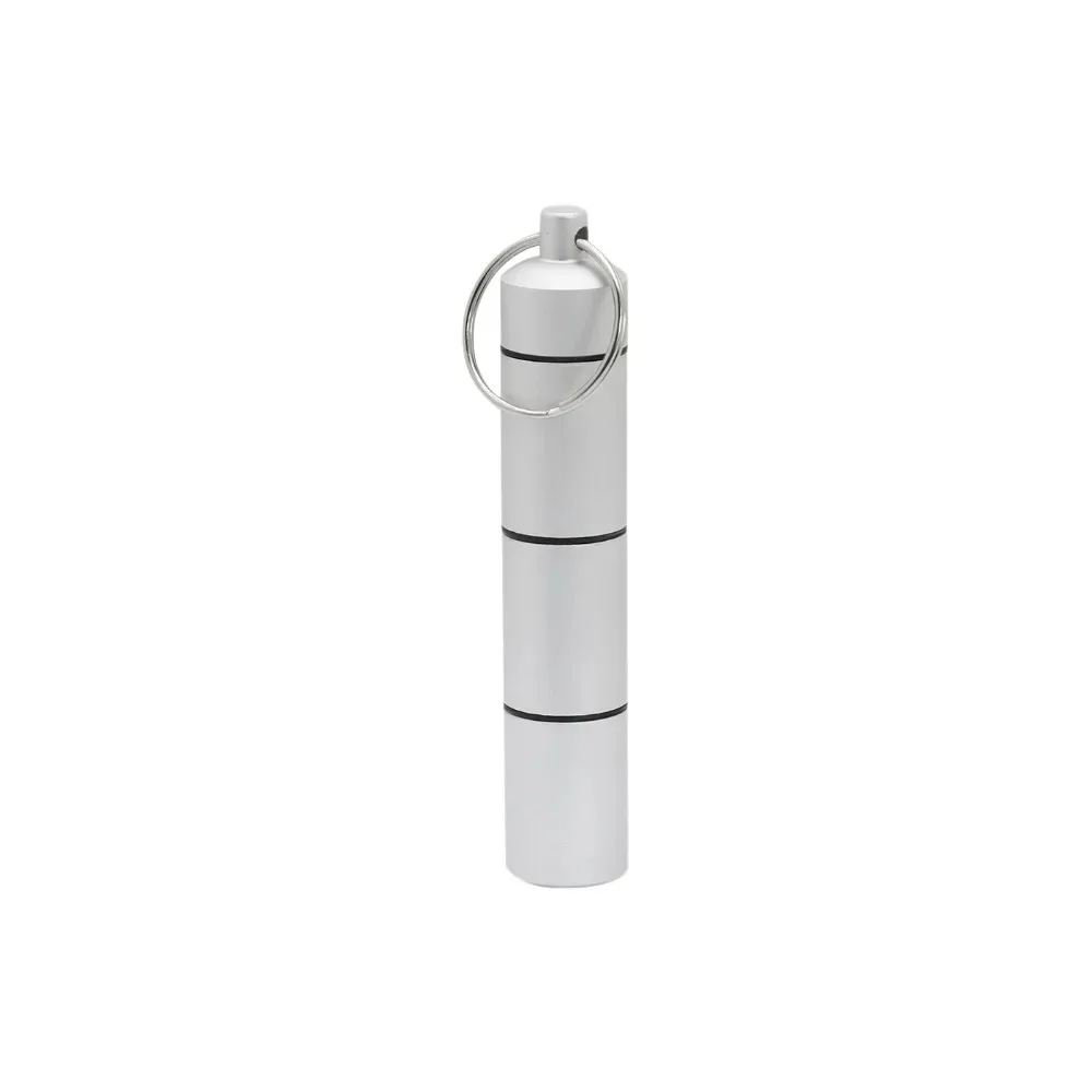 Compact Waterproof Aluminum Pill Organizer - Travel Medicine and Vitamin Storage Box