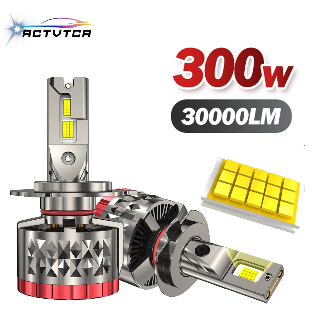 Лампы ACTVTCA для автомобильных фар, 300 Вт, H7, Canbus, 9054 лм