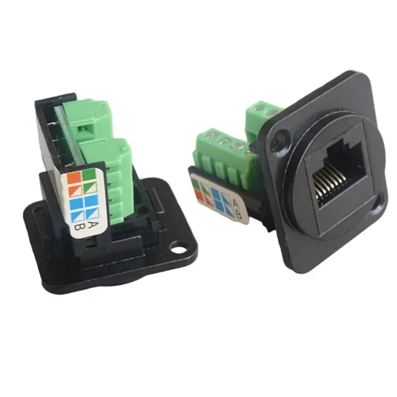 와이어링 터미널 네트워크 컴퓨터 모듈, 고정 너트 포함, 5 RJ45 CAT.5E