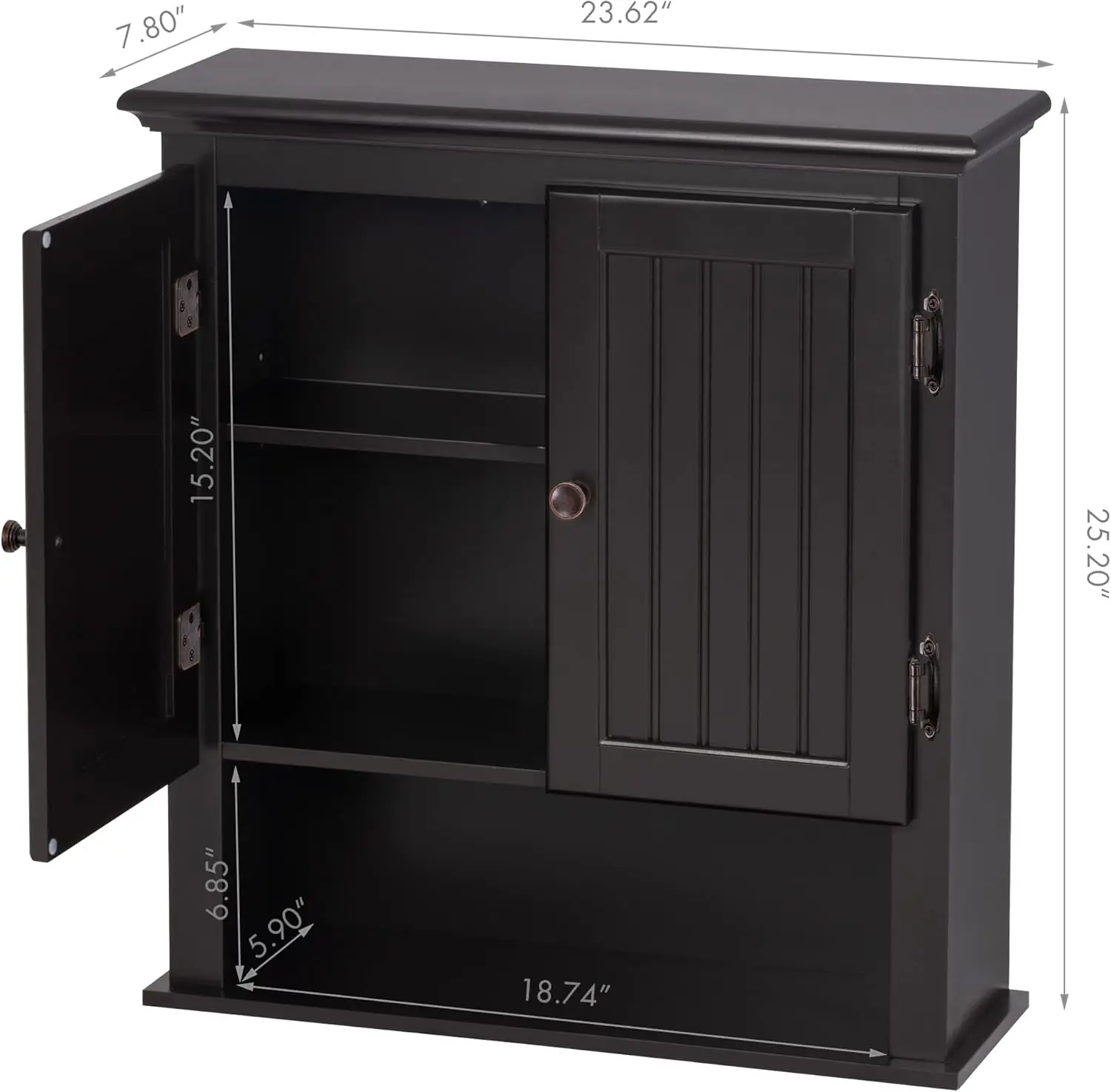 Espresso Wall Bathroom Cabinet 3