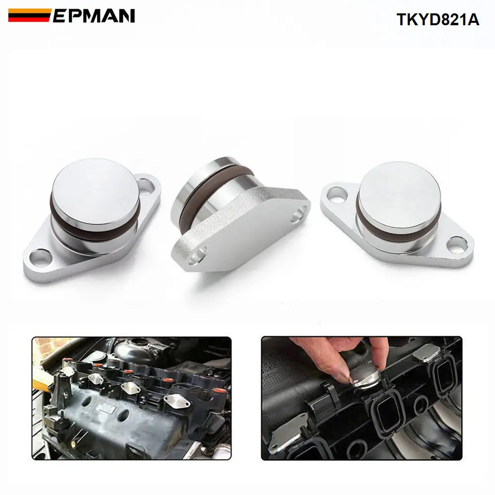 EPMAN 4 x 22mm Aluminium Swirl Flap Removal Repair Kit W Gaskets For BMW E46 E39 E90 E39 / E60 / E61 Intake Manifold TKYD821A