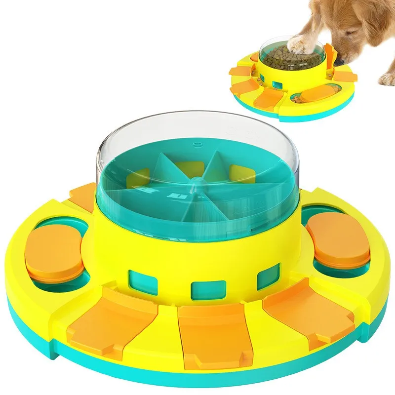 Puzzle Feeder Increase Puppy IQ Training Slow Food Feeding Plate Leakage Training Press Feeder Pet Accessories