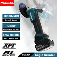 Makita DGA404 18V Cordless Angle Grinder 125mm - Brushless Electric Rechargeable for Metal/Stone Cutting For Makita 20V battery