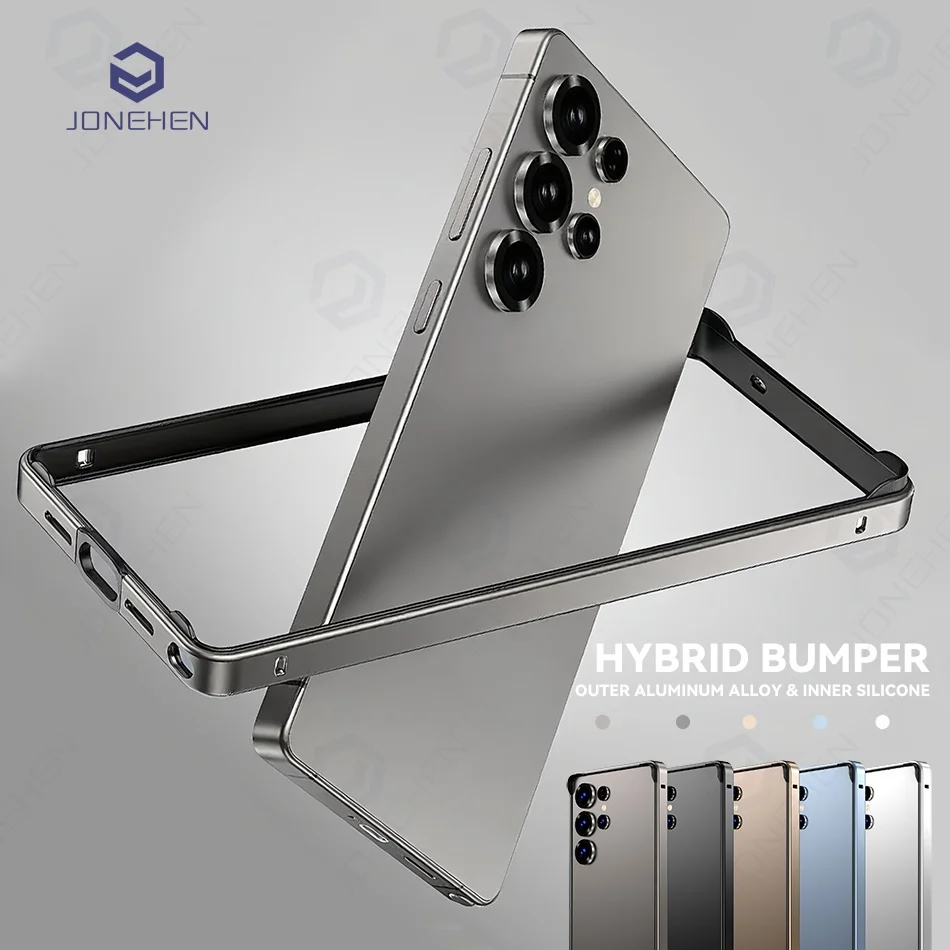 Luxury Heat Dissipation Light Bumper Hybrid Silicone and Aluminum Metal Case