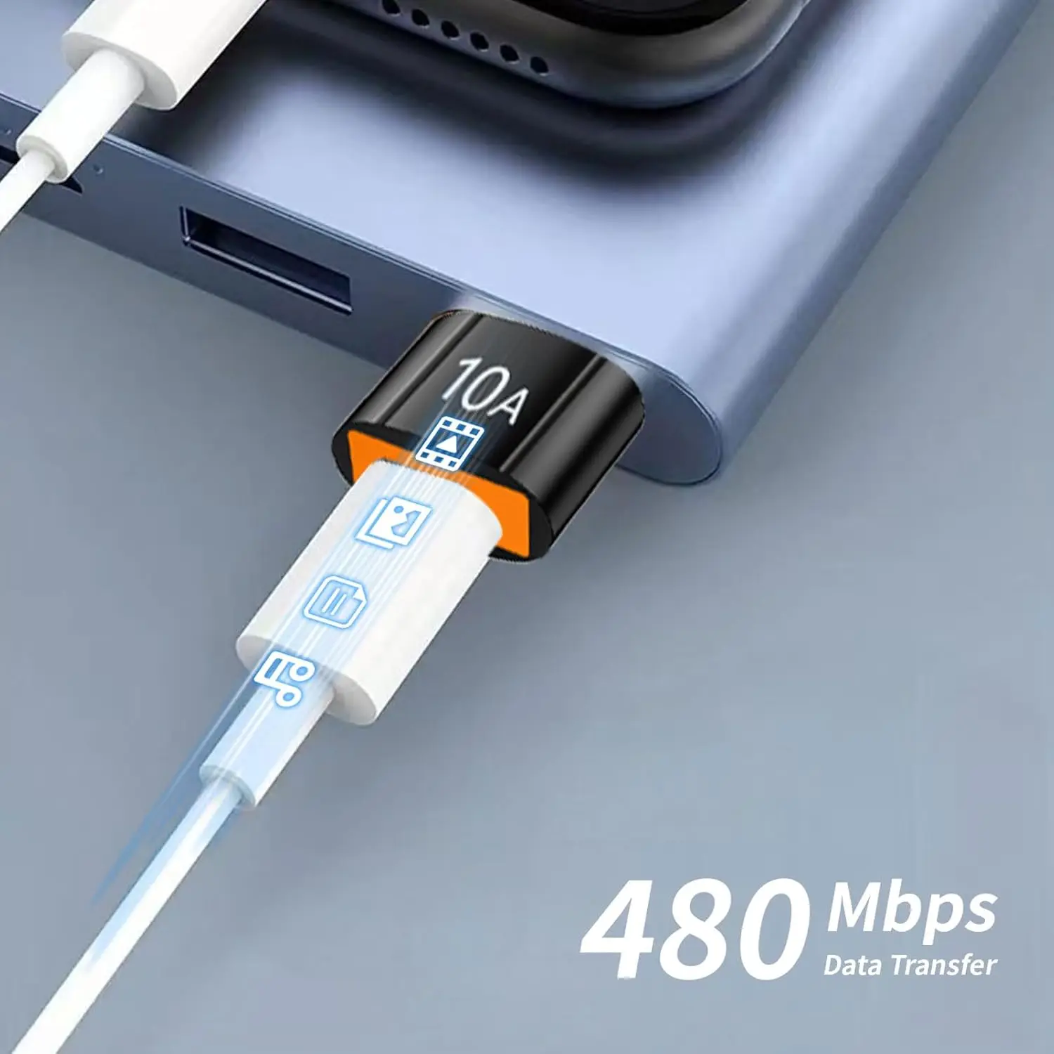 Compact USB to USB-C Charging Adapter - Easy Connect Accessory