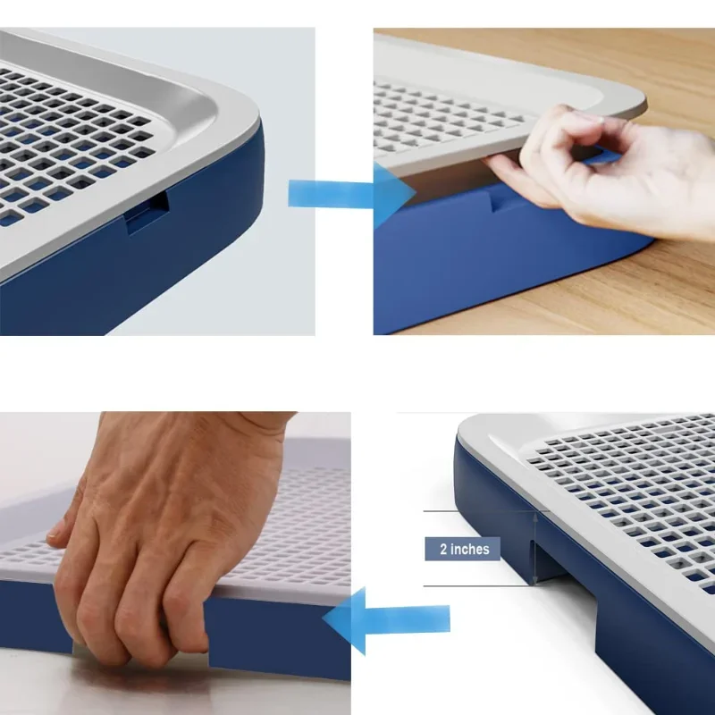 Dog Potty for Indoor Training Pads Pee Baffle Reusable Dog Pad Tray Alternative Puppy Pad Portable Litter Box dog toilet