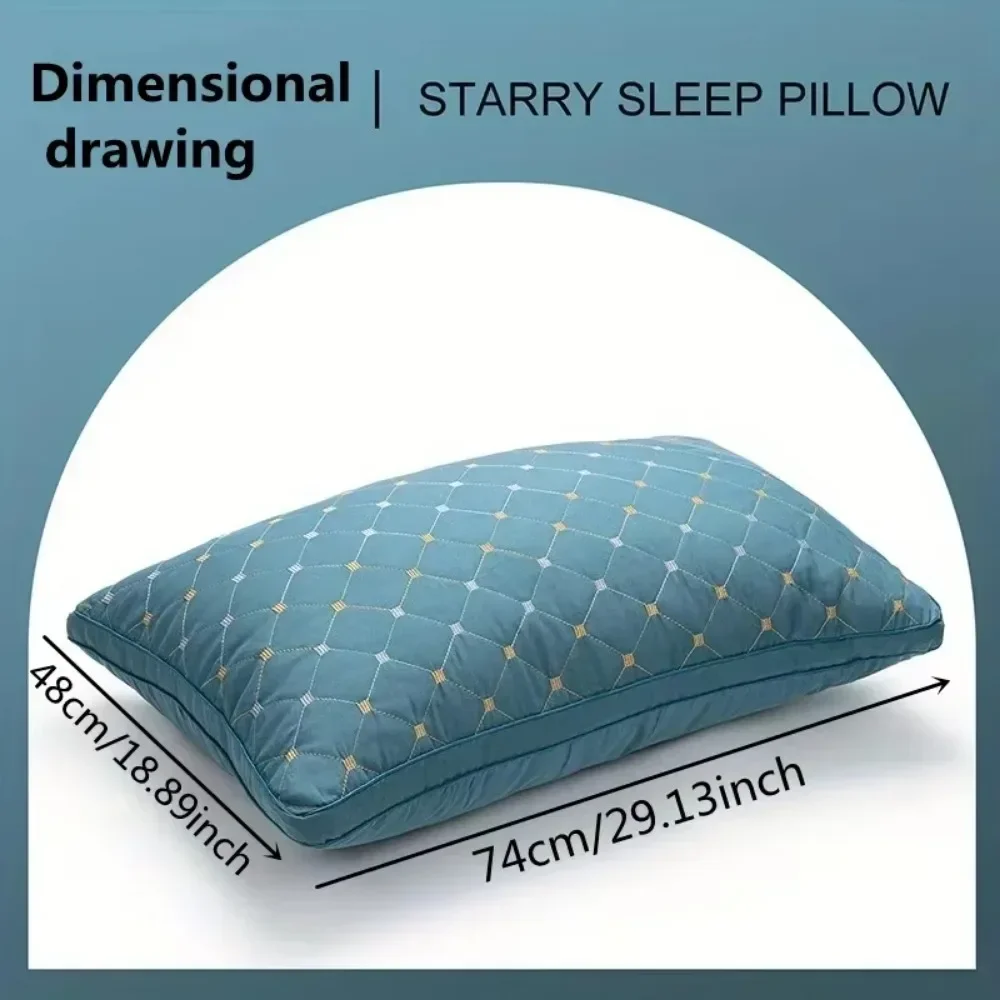 Soft Cotton Fiber Pillow 3D Neck Pillow Suitable for Sleeping Bedrooms and Hotels Comfort and Quality 1pc Hotel Style Decorate 5