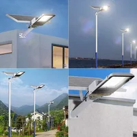 En aluminium 8000 mah haute puissance lumière solaire extérieure lampadaire solaire étanche réverbère pour Garage jardin terrasse applique murale 6