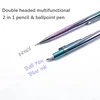 Creative Pencil Ballpoint Pen 2 In 1 Blue Ink 0.3 0.5 0.7 0.9mm Mechanical Pencil Multi Functional Writing Stationery Supplies 4