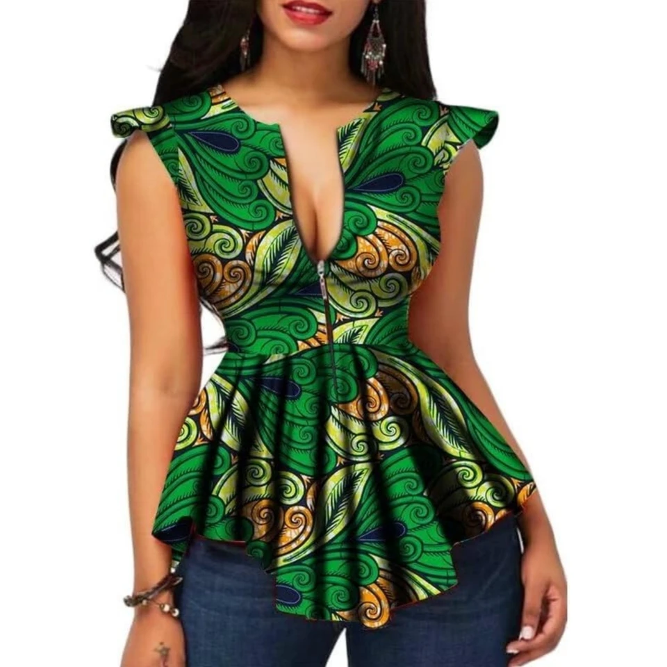 従来印刷ユニセックスDashikiトップ???多くの色利用可能 カラー: グリーン 51IFH8Ij54L._AC_SL1080_.jpg