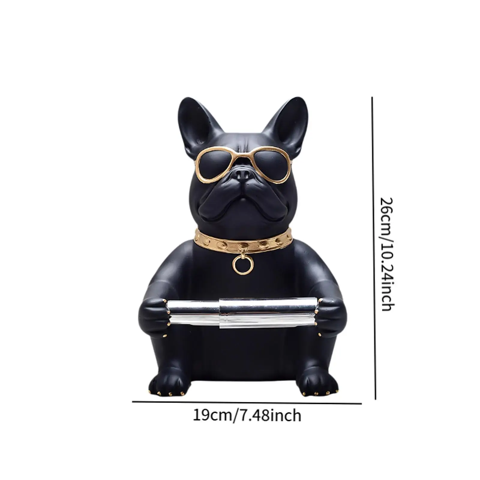 Toilet Paper Holder Decor Puppy Figurine Tissue Paper Roll Dispenser for Bathroom Storage Countertops Toilet Restaurant Home