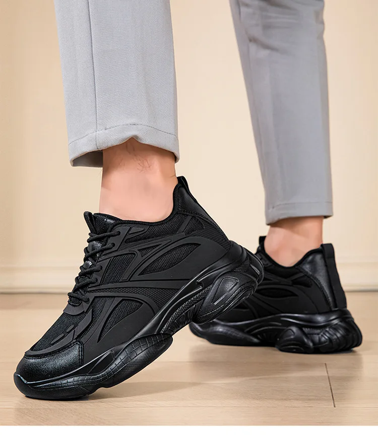 Winter Men's Height-increasing 10CM Sports Shoes Men Genuine Leather Mesh Shoes Warm Thick-soled Shoes Heightening Insoles 6-8CM Sf91d0cb350824a7c80a29f6f958c6c946