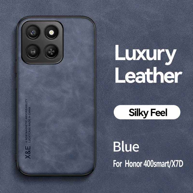 Luxury PU Leather Magnetic Shockproof Back Case with Metal Plate - Stylish and Durable Phone Shell