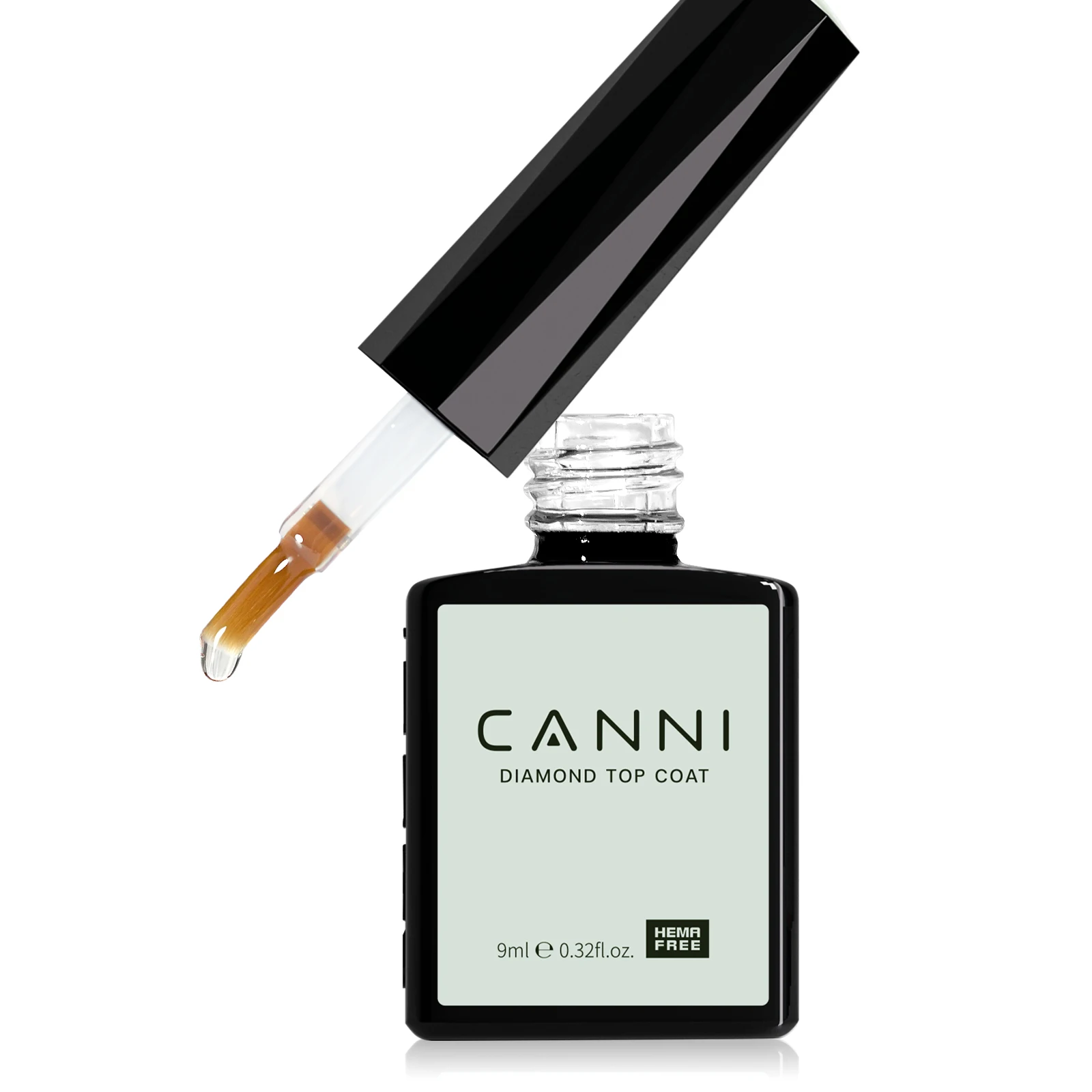 CANNI Super Glossy Diamond Nowipe Top Coat 9ml HEMA FREE Nail Gel Polish Soak Off UV LED Semi Permanent Long Wear Top Coat 4