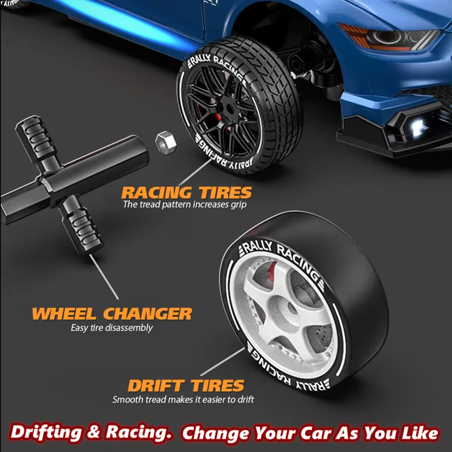 1:24 Mini 4WD RC Drift Car Remote Control GTRPRO Model 4x4 Racing RTR Radio Truck With LED Vehicle For Childrens Toys Gifts rc car