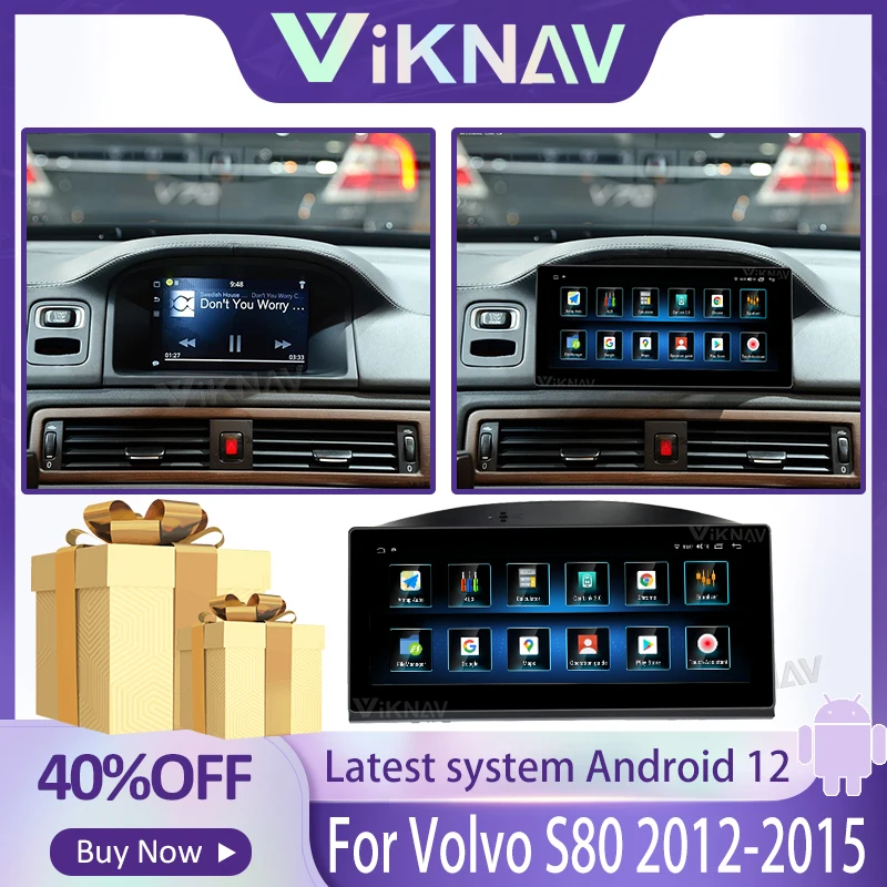 

Auto Stereo Auto Stereo For Volvo S80 2012-2015 Newest Generation Android Auto LCD Multimedia player Car Radio Head Unit 128GB