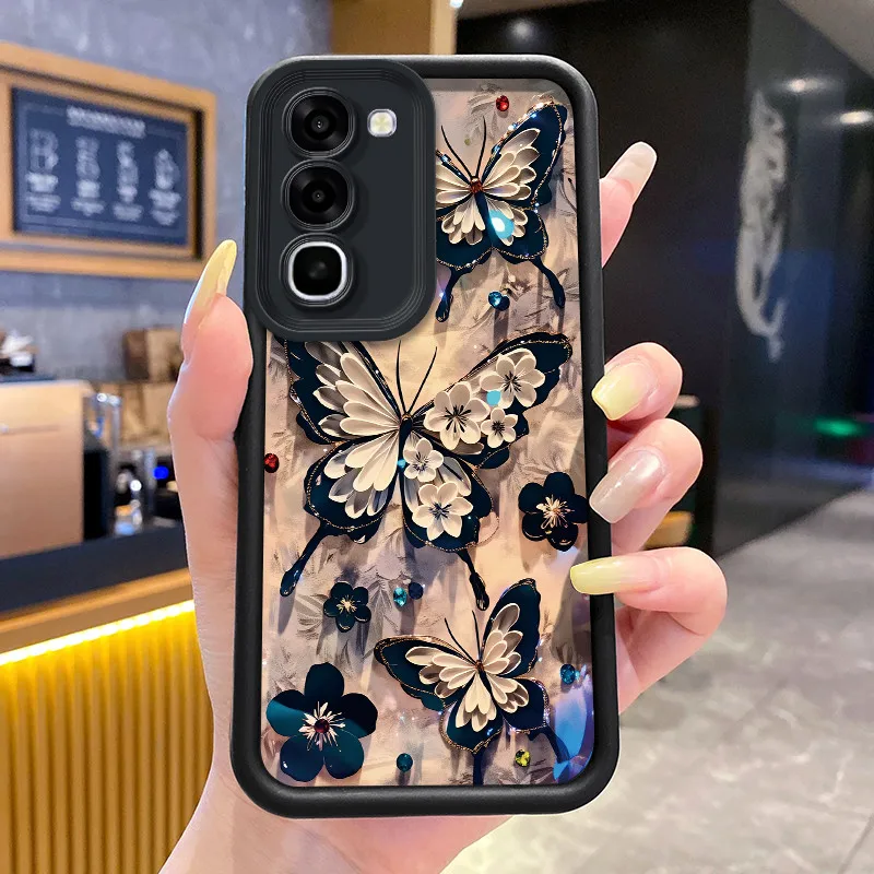 Shockproof Fish Flower Print Silicone Protective Phone Case