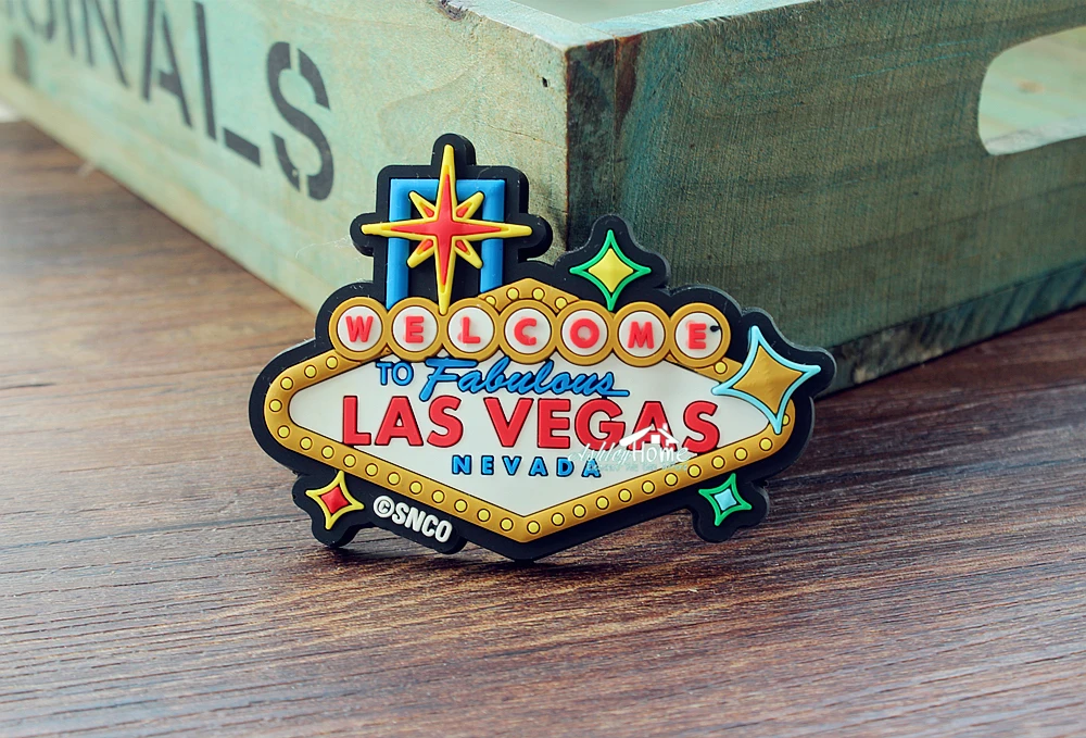 Las Vegas Nevada USA Tourism Travel Souvenir 3D Rubber Refrigerator