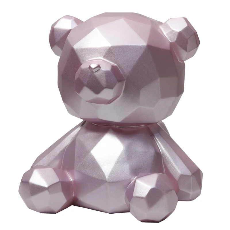 Cartoon Bear Piggy Bank Coin Money Boxes Home Decor Vinyl Saving Box Children Toys Birthday Figurines Decorations WF9183