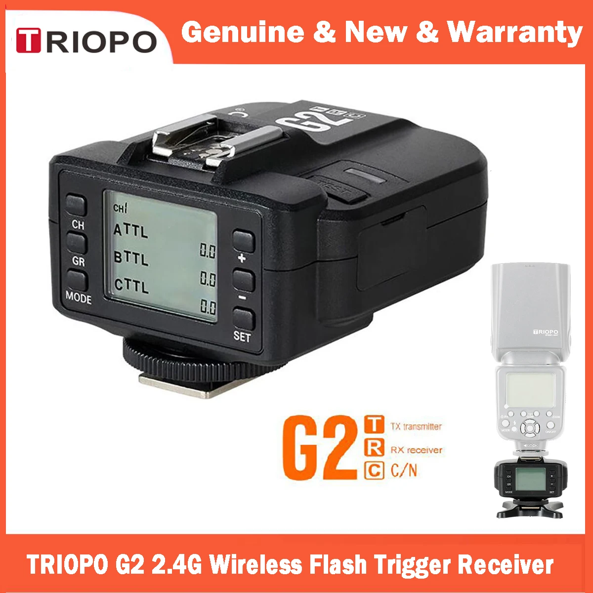 

Беспроводной триггер для вспышки TRIOPO G2 2,4G для TRIOPO TR-982 III R1 G1800