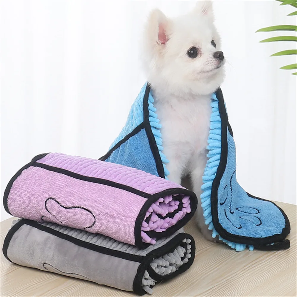 

Pet Bath Absorbent Towel Microfiber Fabric Take A Bath Super Absorbent Quick Drying Glove Bath Towels