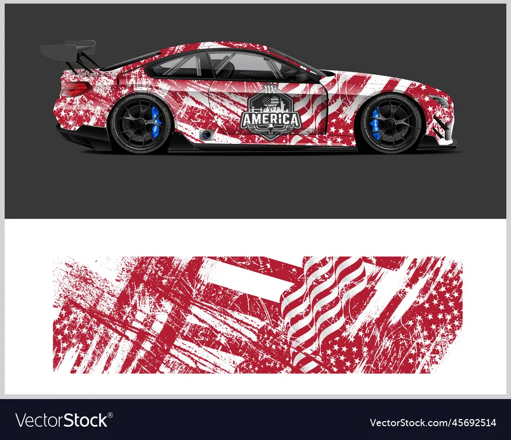 

American Flag Car Color Change Film Decoration Bright Film Colorful Vinyl Wrap Sticker Sheet Film Decal Car Protection Sticker