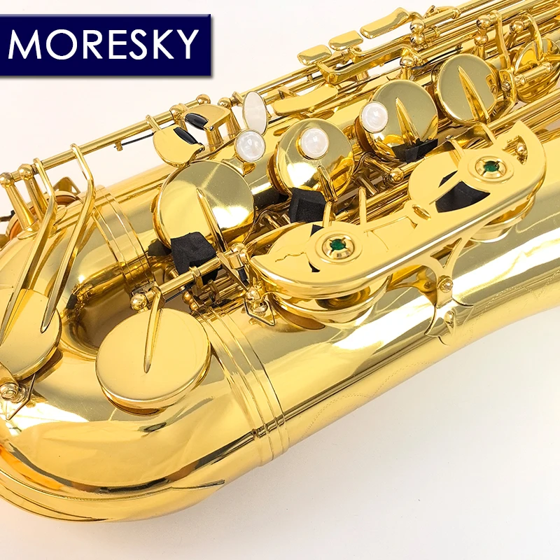 MORESKY Bb Tenor Saxophone Gold Keys With Case Music Instrument SAX MTS-101