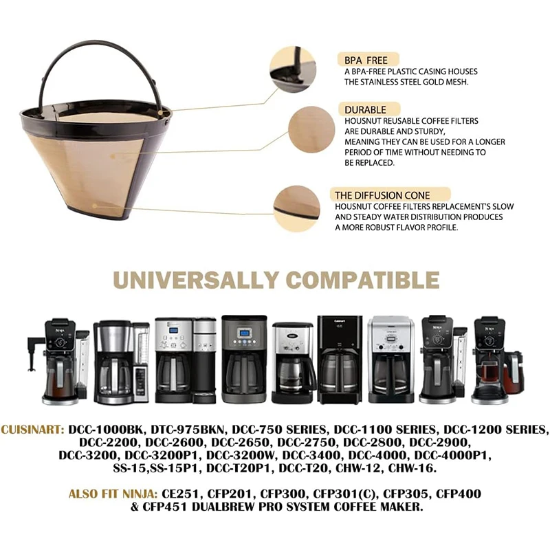 300 STÜCKE Filtri da Caffè in Carta, Coffee Filter Paper per Macchine da Caffè Caffettiera Tazza Filtro