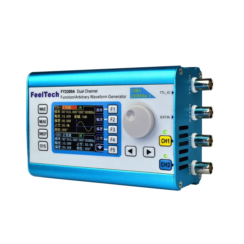 FY2300 12MHz 20MHz DDS Function Signal Generator Arbitrary Waveform Dual Channel Sine Wave Frequency Spooky2 Compatible 200MSa/s 5