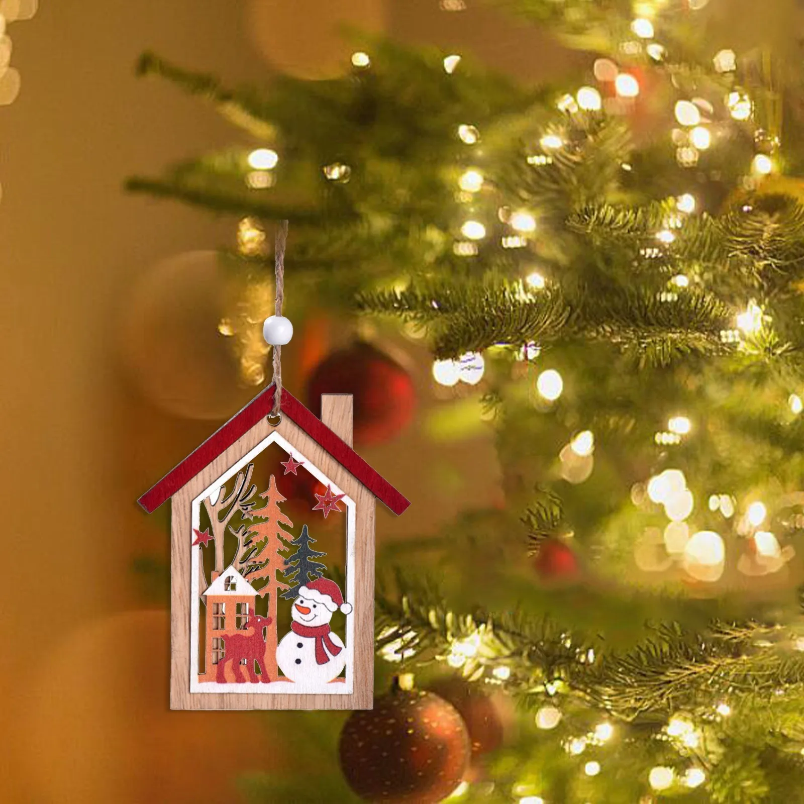 

Home Decor Vintage Snowflake Christmas Wooden Pendants Ornaments Christmas Tree Ornaments Christmas Decorations Hanging Gifts